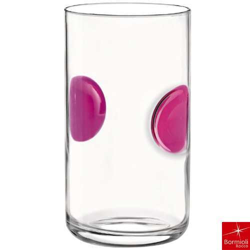 Bormioli Rocco Giove Glass with Colorful Circles - Set of 6